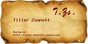 Tiller Zsanett névjegykártya